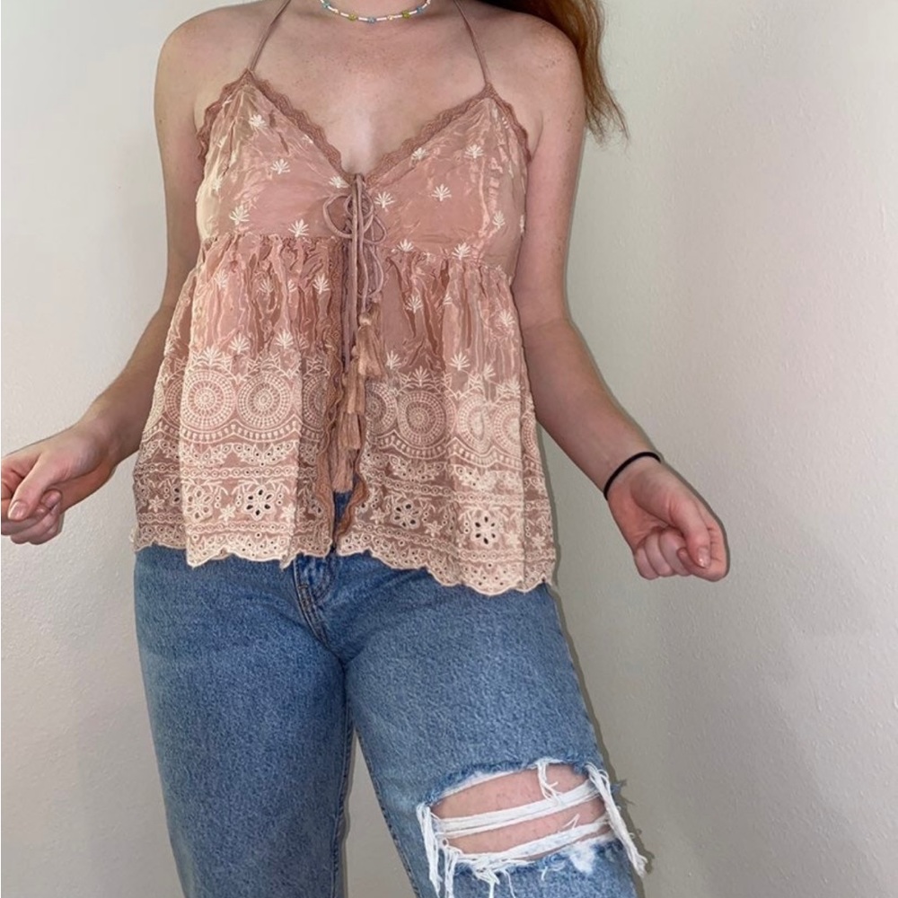 Free People Silk Flower Tank